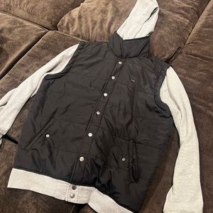 RVCA jacket hoodie medium gray